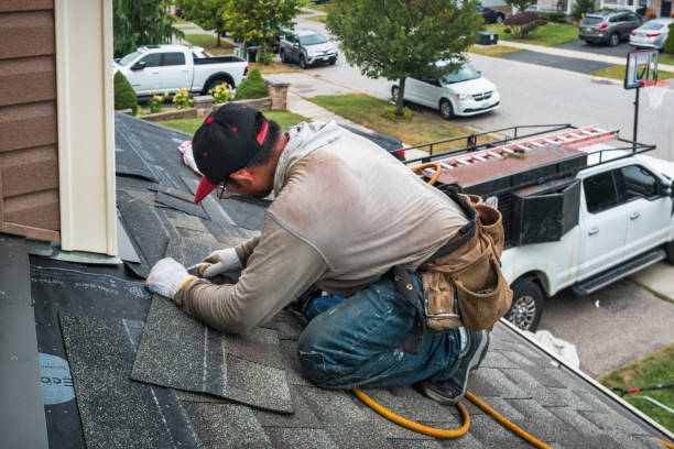 Professional Flat Roof Repair technician working in Centerville, IN